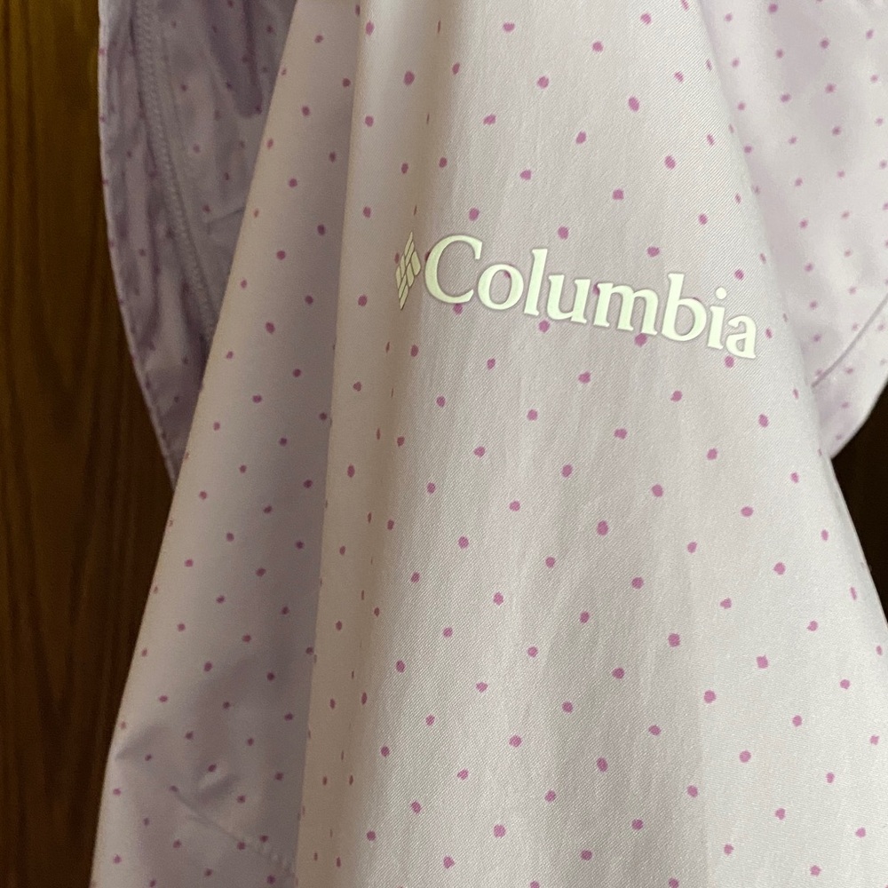 Columbia Omni Tech Women's Light Purple Hooded Rain Coat - Picture 10 of 10